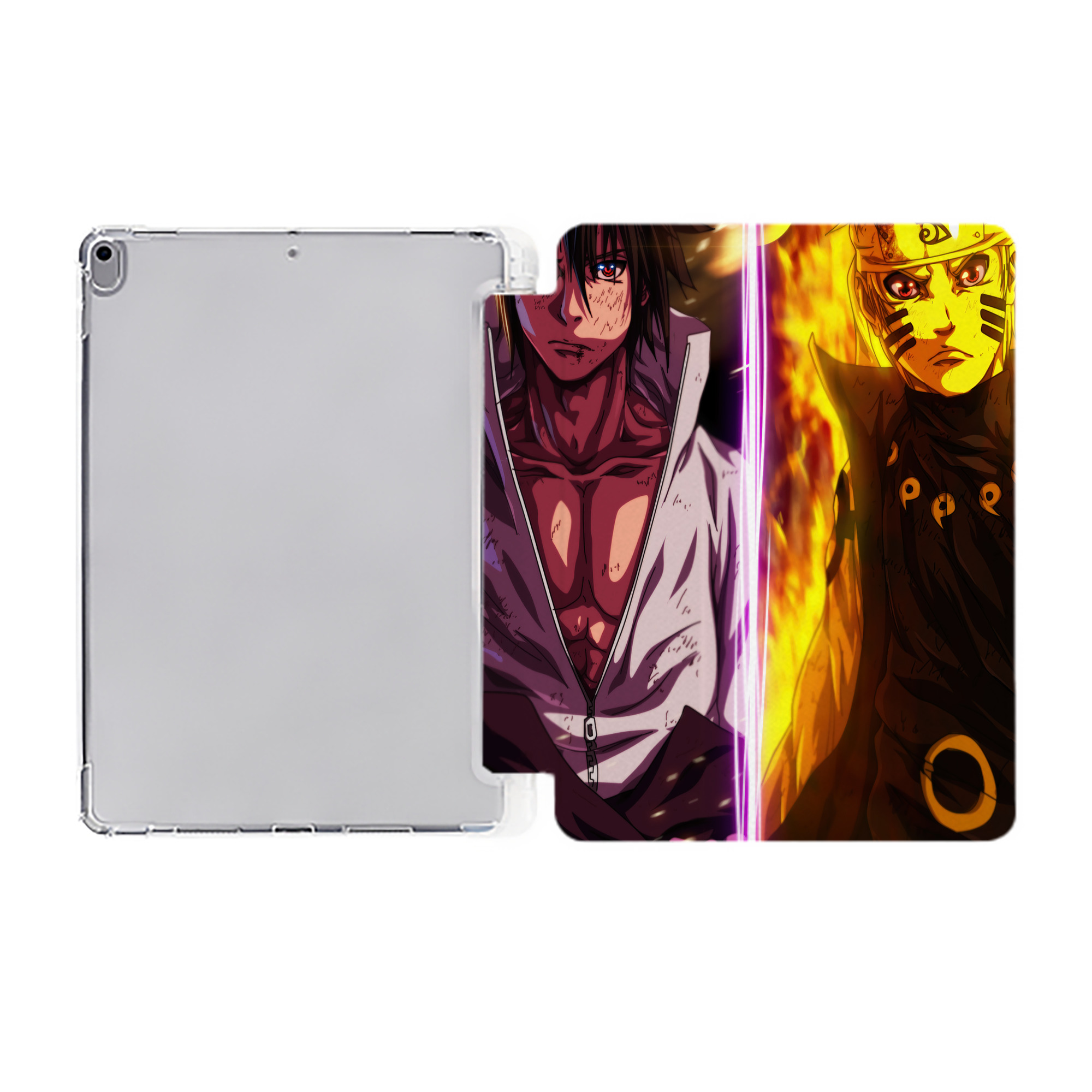 （画像用） NARUTO -ナルト- NARUTO -ナルト- 疾風伝 IPad ケース ペン収納付き 三つ折りスタンド PUレザー×シリコン 対応機種9.5/10.5/10.9インチ